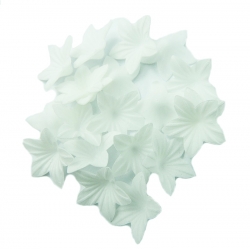 Kwiaty waflowe mini 20 sztuk białe