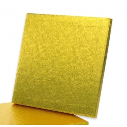 Podkład kwadratowy pod tort złoty 35 cm