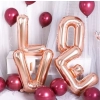 Napis balonowy love miłość zestaw balonów rose gold walentynki panieński balon