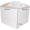 Pudełko na ciasto chrzest wesele komunia karton na tort opakowanie 28,5x28,5x15cm biały