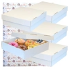 Pudełko na ciasto pączki donut karton na tort opakowanie chrzest wesele biały 5 sztuk 30x30x10