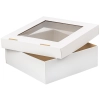 Pudełko na ciasto pączki donut karton na tort opakowanie z okienkiem chrzest wesele biały 5 sztuk 30x30x10