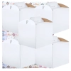 Pudełko na ciasto 5 sztuk opakowanie karton na tort z rączką chrzest wesele biały 30x30x35