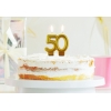 Świeczka urodzinowa złota 50