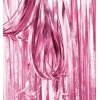 Kurtyna chromowana dekoracja różowy 1x2m