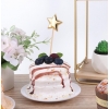 Topper piker dekoracja tort babeczki gwiazdki złote urodziny 3D przyjęcie 5 szt