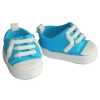 Figurki ozdoby na tort buciki trampki dekoracje na roczek baby shower urodziny buty niebieskie