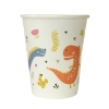 Kubeczki papierowe tort urodziny dekoracja dino dinozaur mix 8x