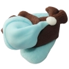 Figurka na tort miś śpiący dekoracje urodziny chrzest baby shower niebieski brąz