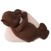 Figurka na tort miś dekoracje urodziny chrzest baby shower różowy brązowy