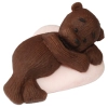Figurka na tort miś dekoracje urodziny chrzest baby shower różowy brązowy