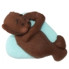Figurka na tort miś dekoracje urodziny chrzest baby shower niebieski brąz