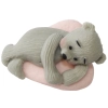 Figurka na tort miś dekoracje urodziny chrzest baby shower różowy szary