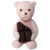 Figurka na tort miś dekoracje urodziny chrzest baby shower różowy brązowy