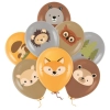 BALONY zwierzęta DEKORACJE URODZINOWE zestaw balonów URODZINY lateksowe 8szt