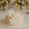 Kwiaty cukrowe na tort urodziny kwiat jaśminu biały 3 sztuki