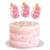 Figurki na tort topper jednorożec unicorn dekoracje urodzinowe ozdoby na tort 3 sztuki
