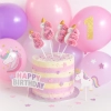 Figurki na tort topper jednorożec unicorn dekoracje urodzinowe ozdoby na tort 3 sztuki