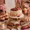 Posypka na tort 50g makaroniki bordowo złote kakaowe dekoracje urodzinowe wesele