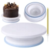 Patera obrotowa na ciasto talerz obrotowy patera do tortu 28 cm dekoracje urodzinowe stabilna i świeczka