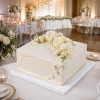 Podkład pod tort 30x30cm kwadrat biały dekoracje komunijne wesele