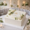 Podkład pod tort 30x30cm kwadrat biały dekoracje komunijne wesele