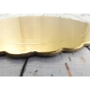 Podkład pod tort 22 cm okrągły złoty fala podkładka pod tort ciasto karbowany