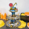 Patera 3 poziomowa na babeczki muffinki stojak pojazdy budowlane