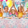 Talerzyki papierowe dekoracje urodzinowe motyle kwiaty ozdoby na stół 6 sztuk