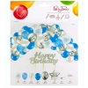 Girlanda balony na urodziny topper niebieski mix