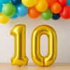 Balon foliowy złoty balony na urodziny cyfra 0 dekoracje urodzinowe 85 cm