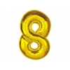 Balon foliowy urodzinowy złoty cyfra 8