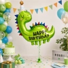 Balon foliowy dinozaur napis Happy Birthday dino hel dekoracje urodzinowe