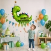 Balon foliowy dinozaur napis Happy Birthday dino hel dekoracje urodzinowe