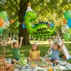 Balon foliowy dinozaur napis Happy Birthday dino hel dekoracje urodzinowe