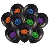Balony lateksowe 9 sztuk balon czarny dynia mix dekoracje halloween