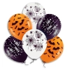 Balony halloween ozdoby dekoracje halloween nietoperz pająk balon 6szt