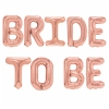 Balony foliowe napis BRIDE TO BE wieczór panieński różowe złoto