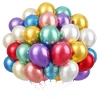Balony lateksowe metaliczne kolorowe dekoracje urodzinowe 50 sztuk
