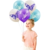 Balony kolorowe motyle dekoracje urodzinowe ozdoby balon lateksowy 5 sztuk