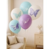 Balony kolorowe motyle dekoracje urodzinowe ozdoby balon lateksowy 5 sztuk