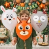 Balony lateksowe kolorowe zwierzęta leśne sowa lis wiewiórka dekoracje urodzinowe naklejki