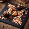 Posypka na tort 50g beziki oczy kość mix halloween dekoracje na babeczki