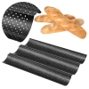Blacha do pieczenia bagietek zapiekanek pieczywa forma 38 cm na 3 bagietki