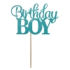 Topper ozdoby na tort napis Birthday Boy dekoracje urodzinowe na roczek baby shower
