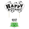Topper ozdoby na tort napis Happy Birthday piłka nożna dekoracje urodzinowe sportowe