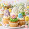 Posypka ozdoby na tort jajeczka cukrowe beziki pastelowe dekoracje świąteczne Wielkanoc 9 sztuk