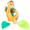Figurki ozdoby na tort topper dinozaur liście dekoracje urodzinowe dino zestaw cukrowy 3 sztuki