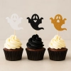 Topper piker na tort dekoracja na babeczki halloween duszki 6szt