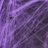 Pajęczyna sztuczna fioletowa pająki halloween
